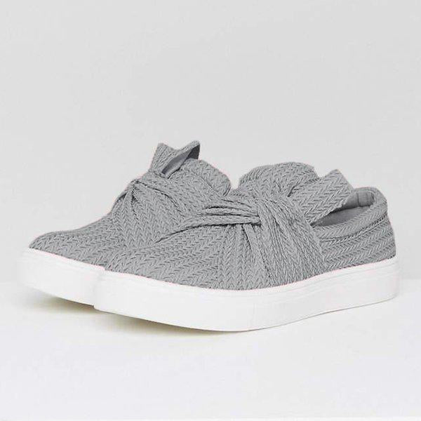 Zapatillas sin cordones de punto Twist para mujer