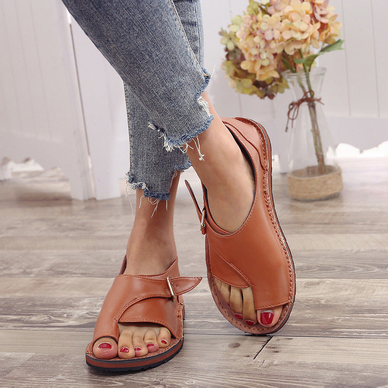 Sandalias de cuero suave