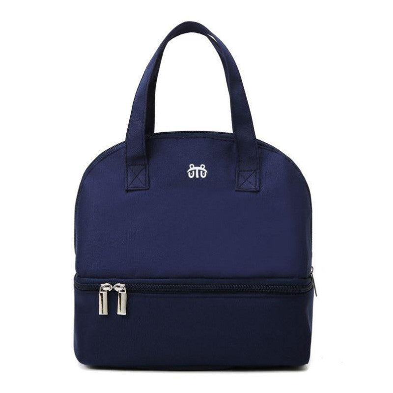 Bolsa De Almuerzo De Doble Capa, Bolsa De Picnic De Estilo Japonés, Bolsa De Aislamiento De Papel De Aluminio De Gran Capacidad, Bolsa De Arroz, Bolsa De Arroz
