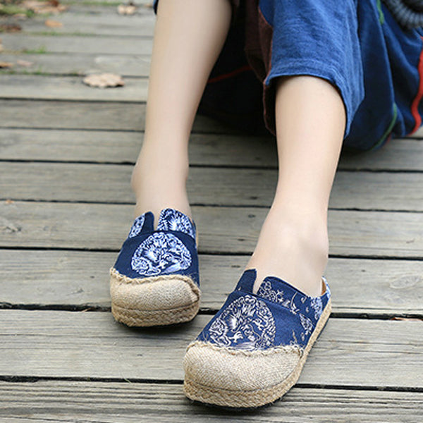 Zapatos de Mujeres Casual algodón lino al aire libre cómodo redondo dedo