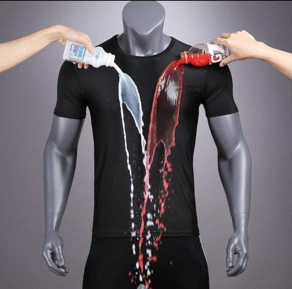 Ice Seda Anti-Dirty impermeable rápido seco camiseta