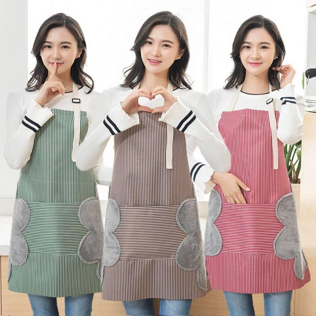 Delantal de Cocina Impermeable de Mano Borrable