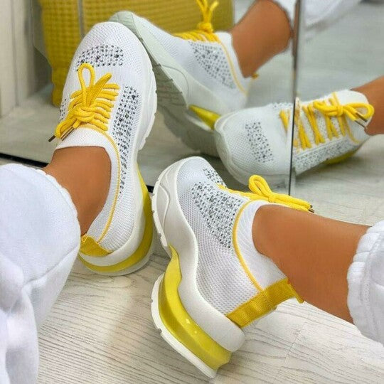 Zapatillas Slip Con Diamantes De Imitación