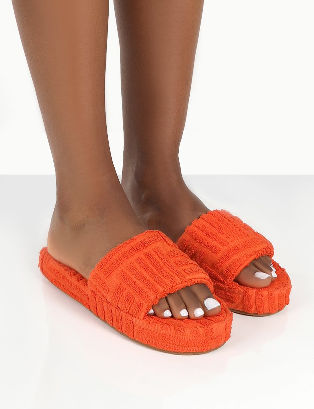 Pantuflas De Piel Cálida Con Suela Gruesa