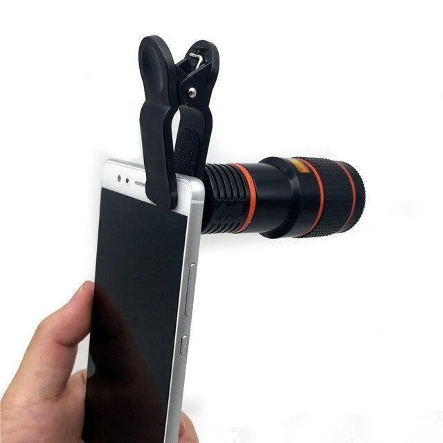 LENTE DE TELÉFONO MÓVIL TELESCÓPICO CON ZOOM 8X & 12X