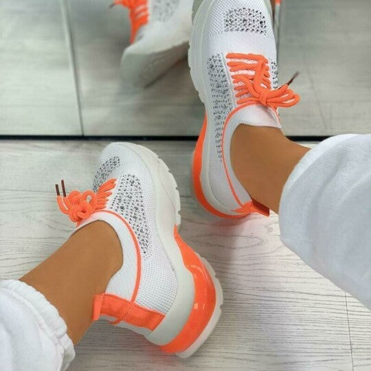 Zapatillas Slip Con Diamantes De Imitación