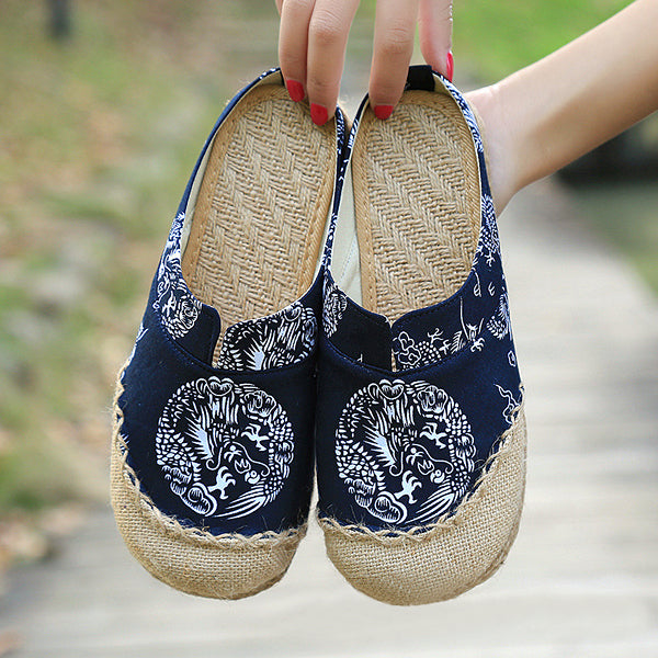 Zapatos de Mujeres Casual algodón lino al aire libre cómodo redondo dedo