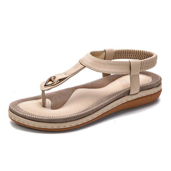 Sandalias planas elásticas