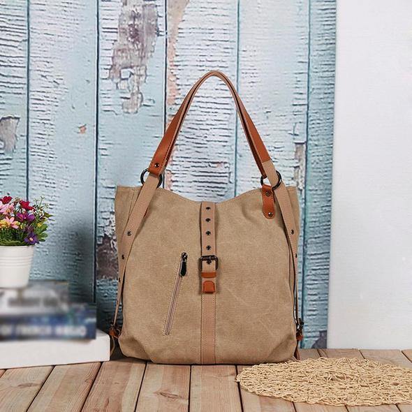2020 estilo bolsos de las mujeres 2-en-1 mochila lona mochila-hombro bolsa - MXbueno