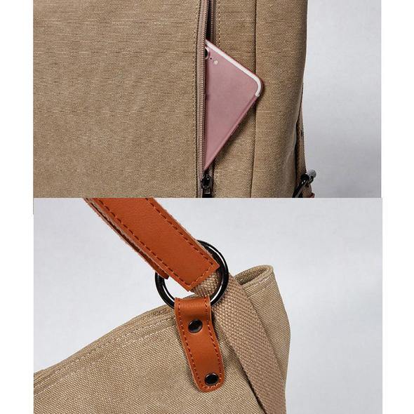 2020 estilo bolsos de las mujeres 2-en-1 mochila lona mochila-hombro bolsa - MXbueno