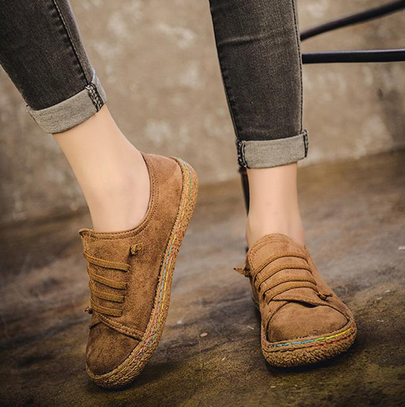 Suede Slip on Soft Mocasines Zapatos Planos Casuales Perezosos Para Mujeres