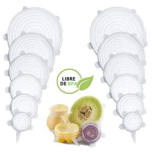 Tapas de Silicona Elástica Ecológica y Reutilizable