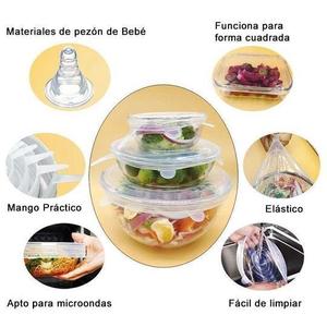 Tapas de Silicona Elástica Ecológica y Reutilizable