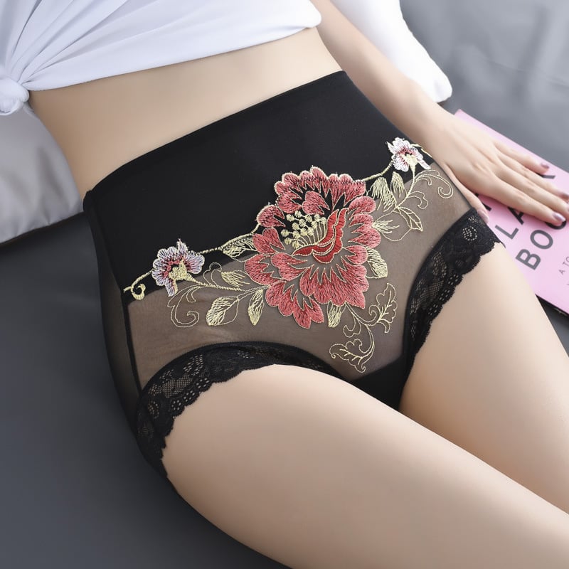 🌸 Pantalones Bordados De Encaje De Alta Gama De Cintura Alta