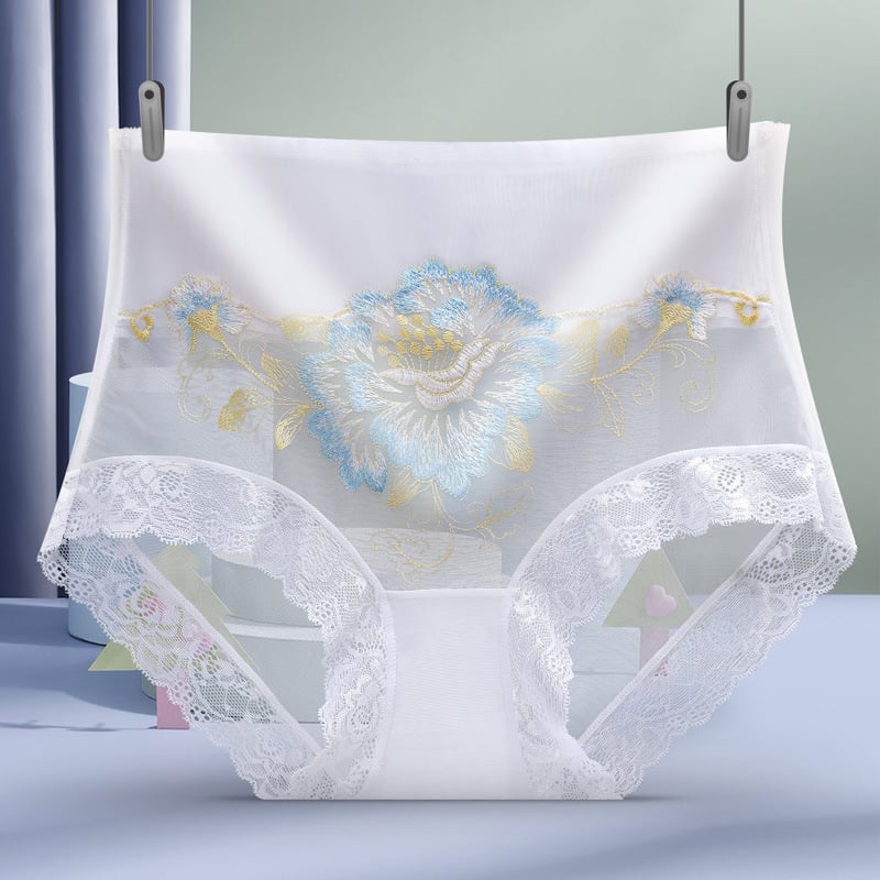 🌸 Pantalones Bordados De Encaje De Alta Gama De Cintura Alta