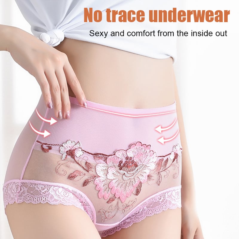 🌸 Pantalones Bordados De Encaje De Alta Gama De Cintura Alta