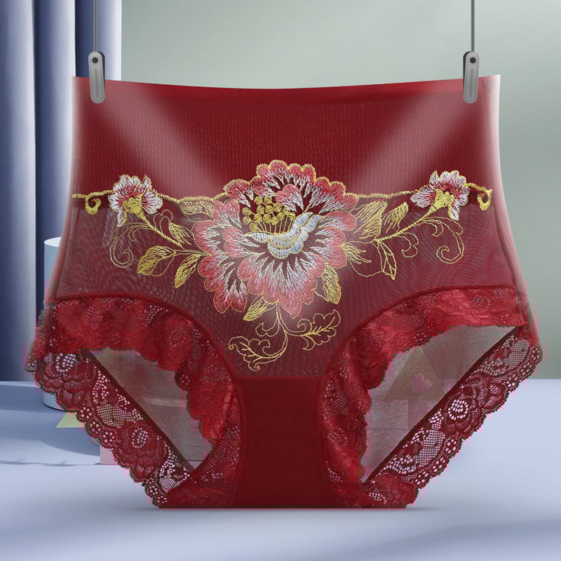 🌸 Pantalones Bordados De Encaje De Alta Gama De Cintura Alta