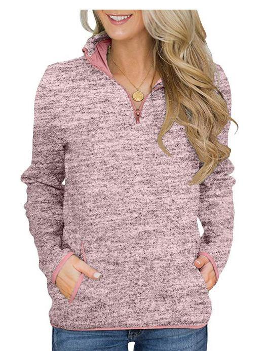 Sudadera  casual abotonada con diseño de bolsillo - MXbueno