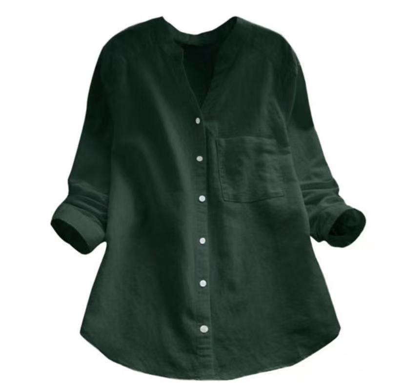 [W-Ropa] Camisas Relajadas De Lino Y Algodón Hechas A Mano Japonesas