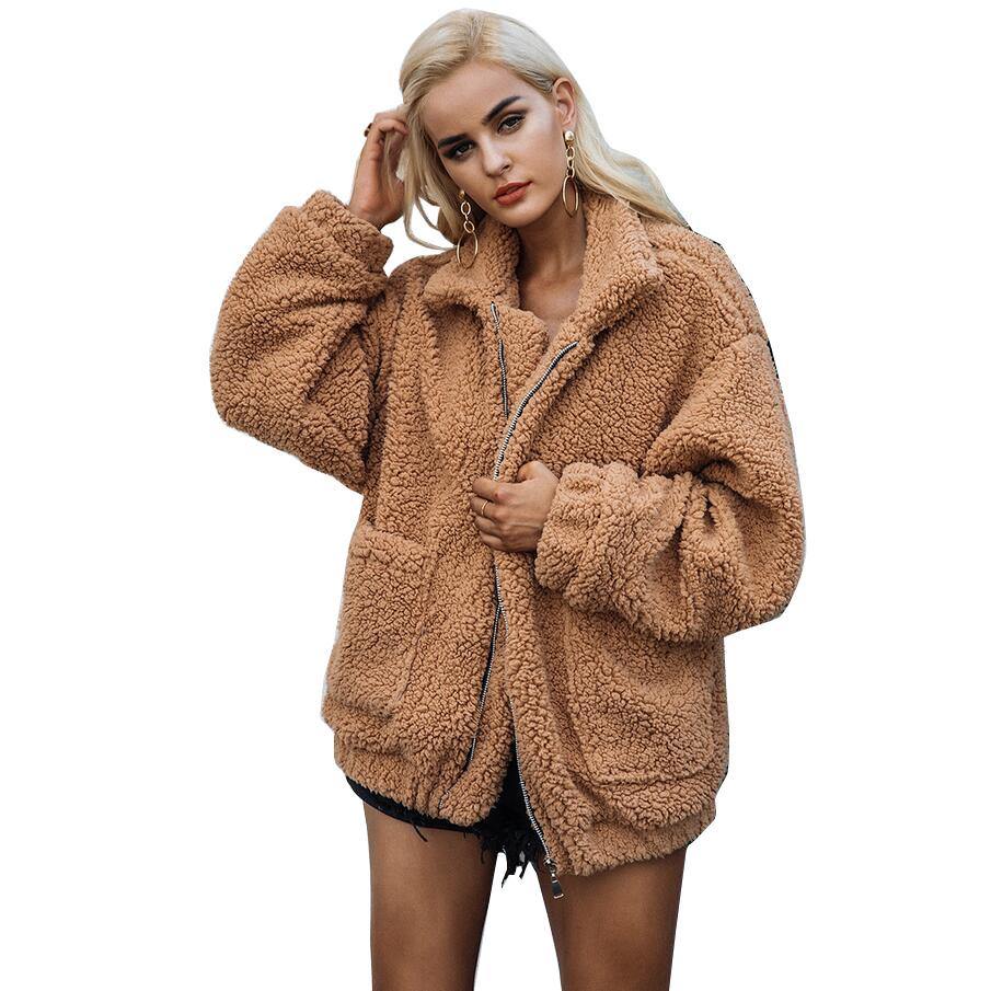 Nueva Chaqueta casual Esponjoso para mujer en este invierno - MXbueno