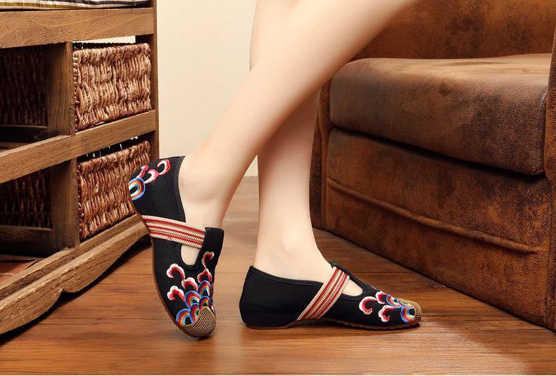Zapatillas de lona con dibujo japones de onda para Señoras - MXbueno