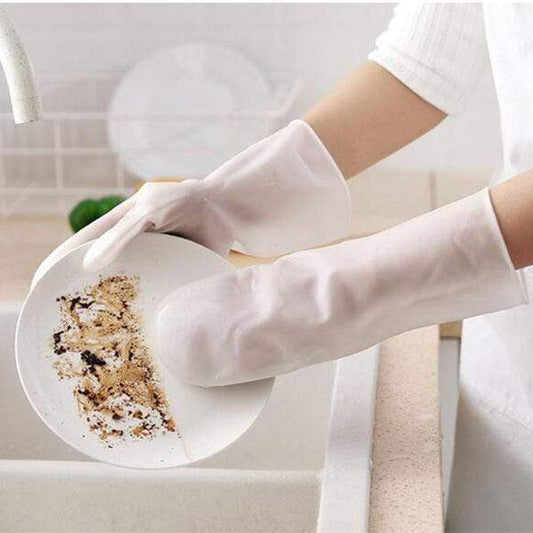 Guantes De Silicona Con Cepillo Para El Hogar-2 Pars