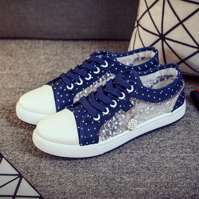 Zapatillas con estampado de lunares y estampado floral - MXbueno