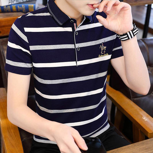 Polo de verano camiseta juvenil cuello de manga corta casual - MXbueno