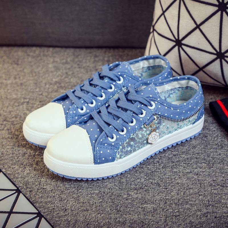 Zapatillas con estampado de lunares y estampado floral - MXbueno