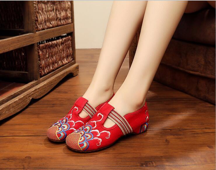 Zapatillas de lona con dibujo japones de onda para Señoras - MXbueno