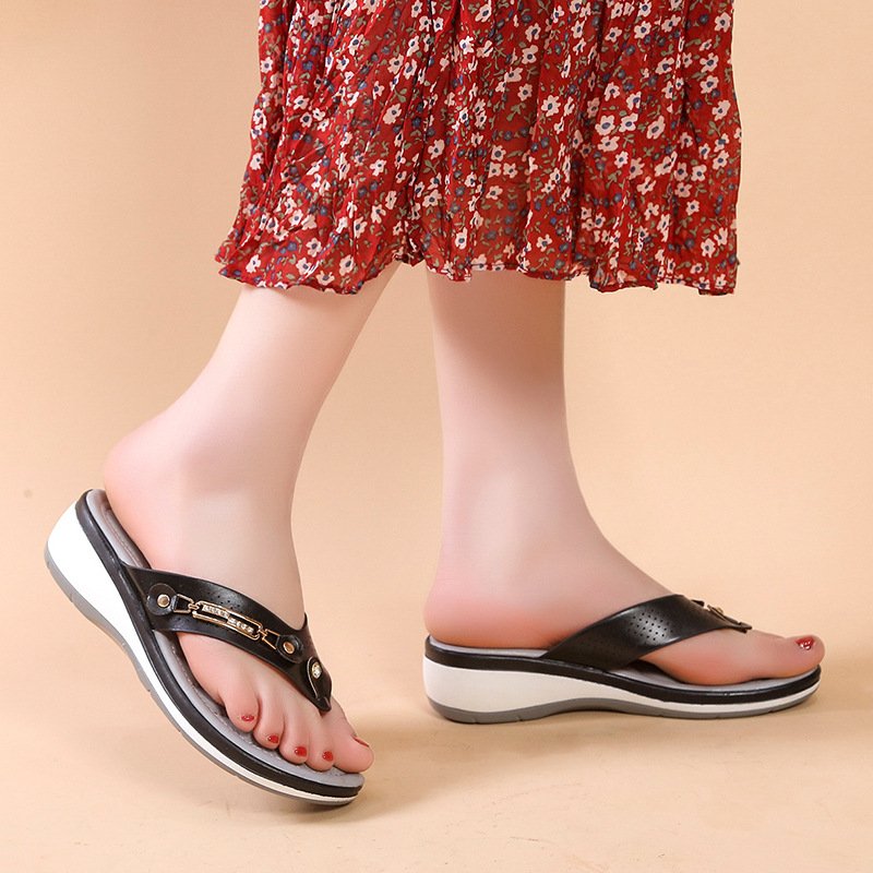 [W-Zapato] Chanclas Con Cojín Suave Para Soporte De Arco Para Mujer, Sandalias Tipo Tanga, Pantuflas