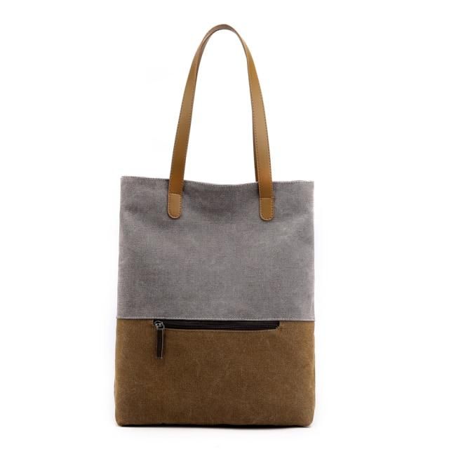 Bolsa De Mano Convertible 2 En 1 / Mochila Bolsa De Lona De Gran Capacidad Para Mujer
