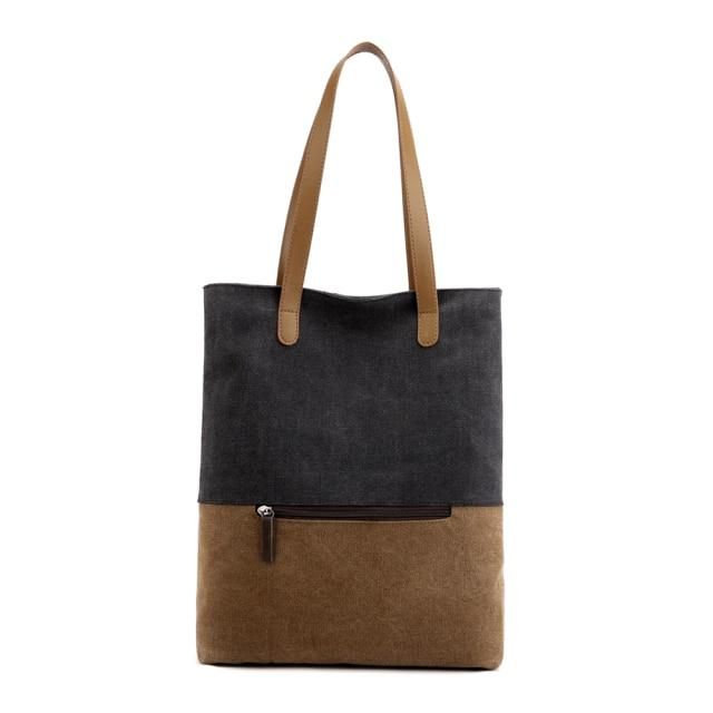 Bolsa De Mano Convertible 2 En 1 / Mochila Bolsa De Lona De Gran Capacidad Para Mujer