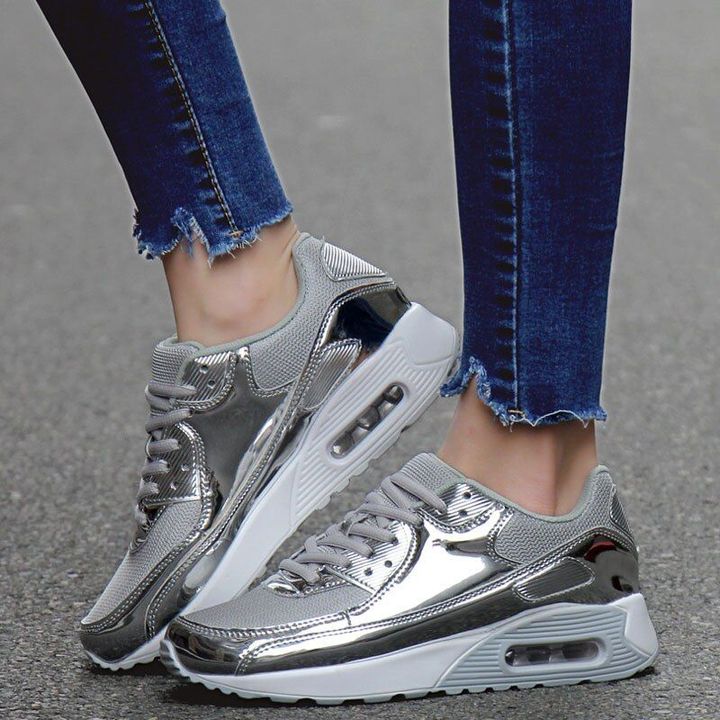 Cómodo Y Elegante Cojín De Aire Con Cordones Zapatillas Deportivas Para Correr Zapatos