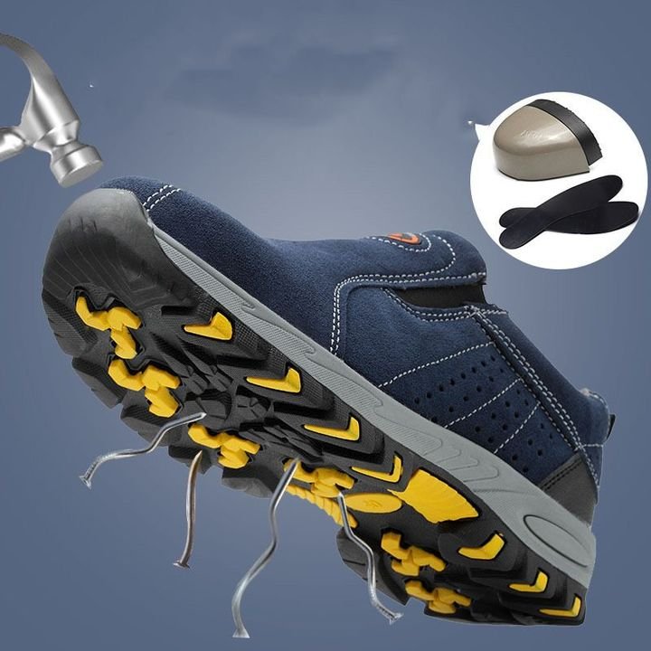 Zapatos De Trabajo De Seguridad Mocasines Antideslizantes