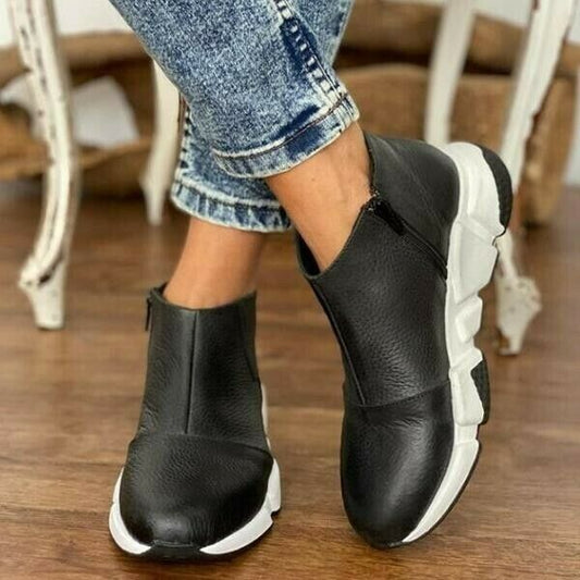 Botines Con Plataforma Antideslizante Para Mujer