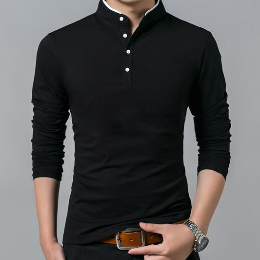 Camisa polo con cuello abotonado para hombre