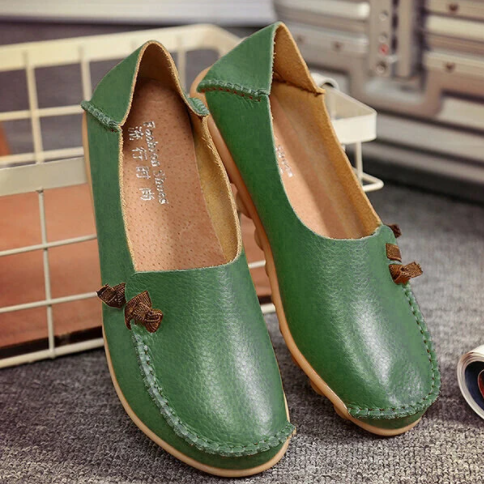 Mocasines planos de color puro de gran tamaño, suave y multidireccional - MXbueno