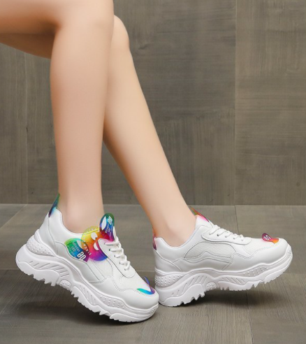 Zapatos Para Correr Transpirables Con Plataforma Color Caramelo - MXbueno