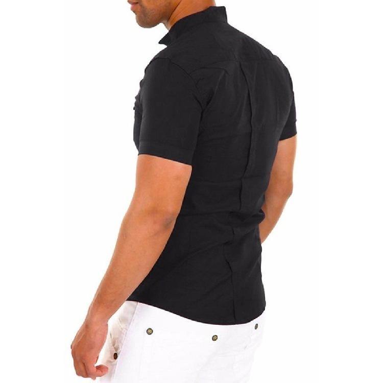 Camisa de manga corta con costuras - MXbueno