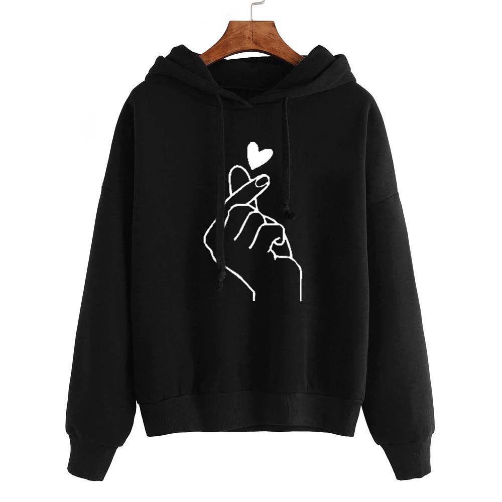 Sudadera Con Capucha A La Moda Con Estampado Dedos - MXbueno