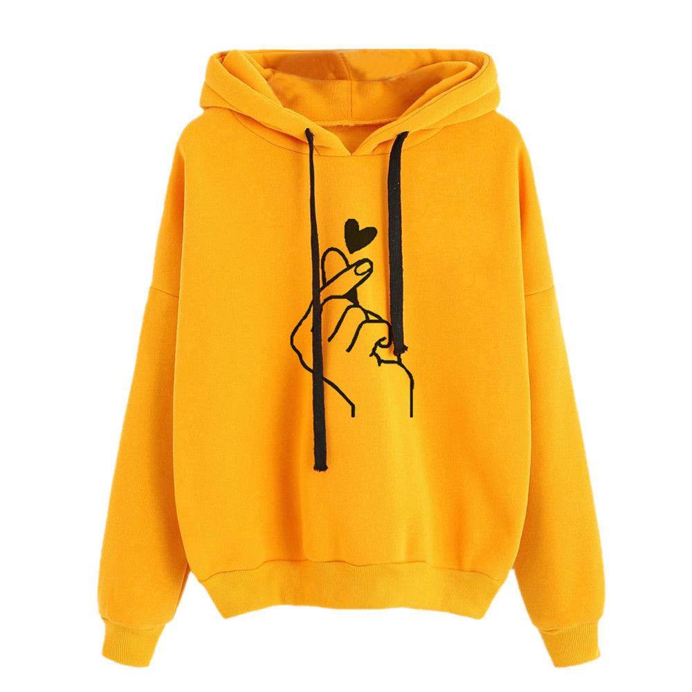 Sudadera Con Capucha A La Moda Con Estampado Dedos - MXbueno