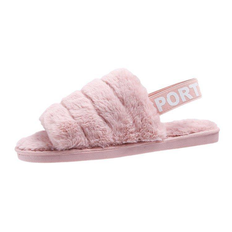 Zapatillas De Mujer De Felpa Planas Antideslizantes - MXbueno