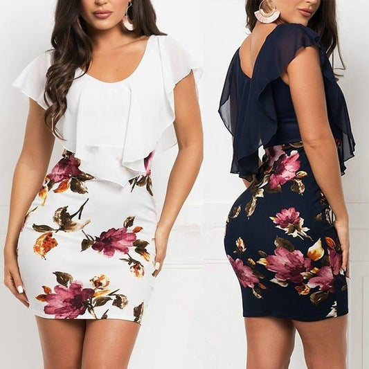 2021 Gran Oferta Vestido De Cadera Con Costuras Impresas