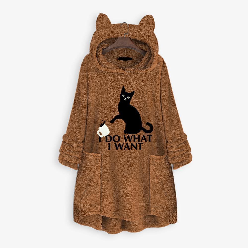 Suéter de doble cara con estampado Cat de doble cara - MXbueno