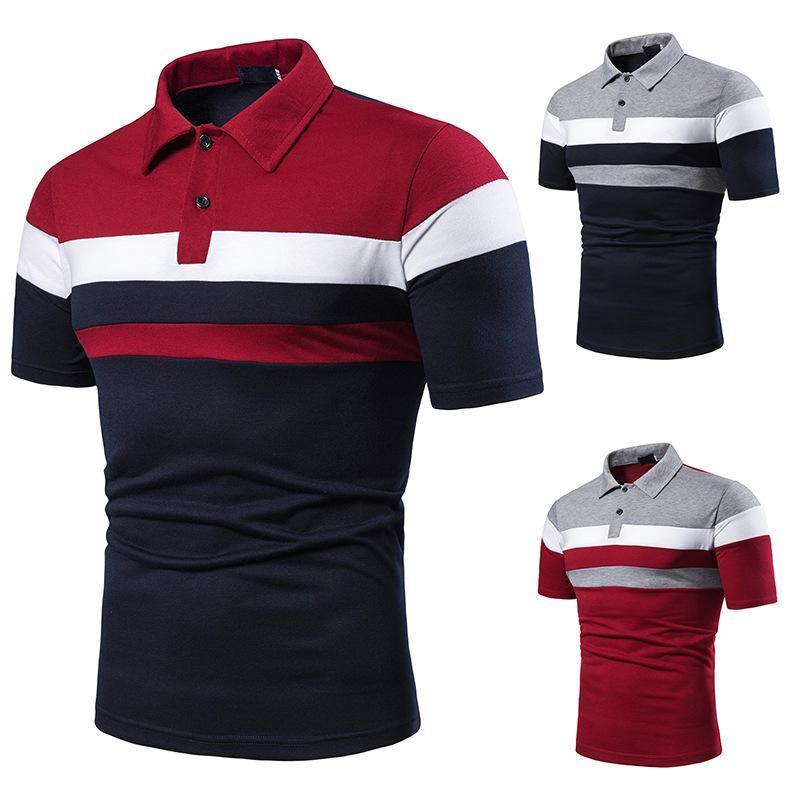 Polo de solapa con bloques de color a rayas - MXbueno