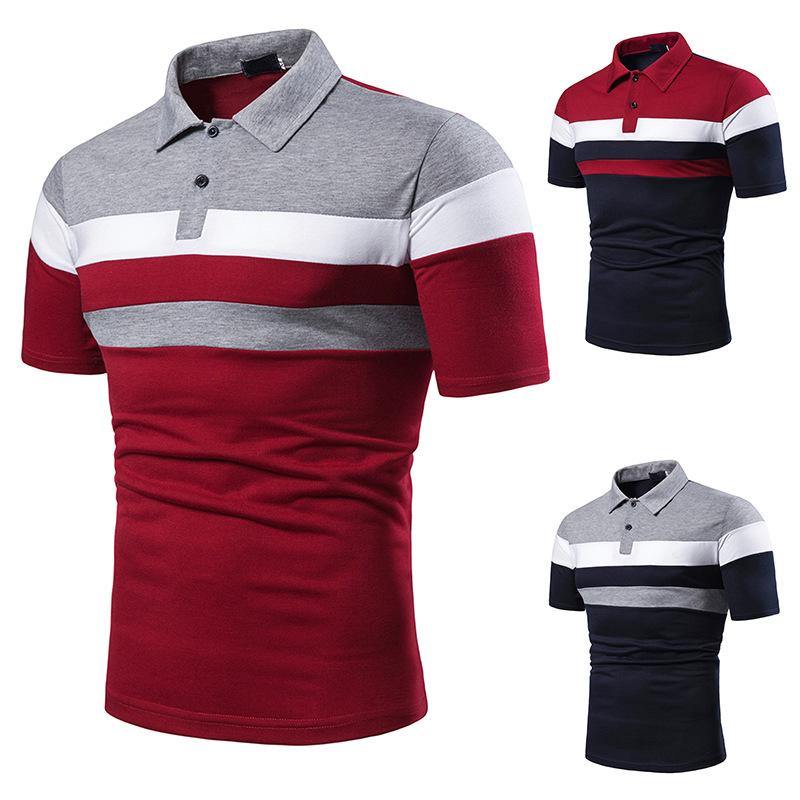 Polo de solapa con bloques de color a rayas - MXbueno