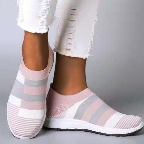 Fashion casual splicig transpirable punto elásticos sanakers