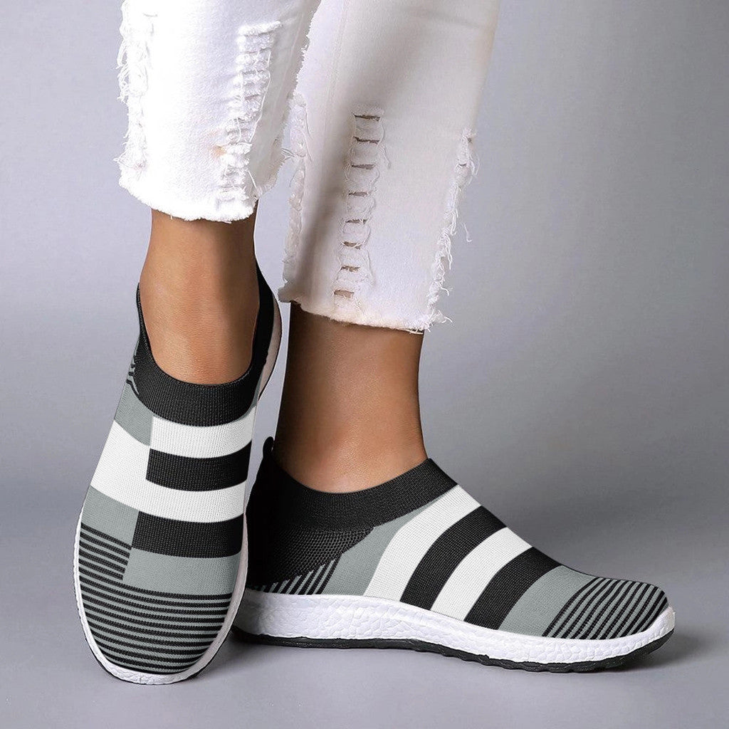 Fashion casual splicig transpirable punto elásticos sanakers