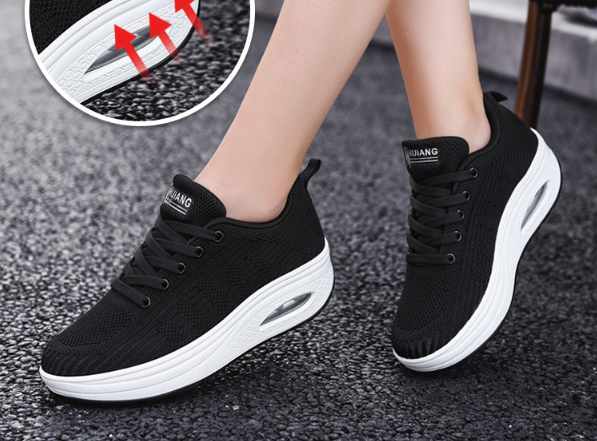 Zapatos de mujer otoño verano fly-weaving transpirable running - MXbueno